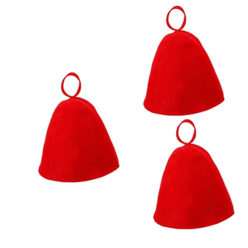 BCOATH 3stücke Wollfilz Sauna-hut Für Damen Und Herren Atmungsaktive Wasserabsorbierende Badekappe Aus Hochwertigem Dickem Material Für Sauna Und Wellness Schnell Trocknend von BCOATH