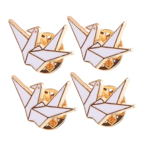 BCOATH 4 Stk. Teiliges Origami Vogel Broschen Kreative Metall Anstecknadeln für Kleidung Rucksäcke und Strickschals Einzigartige Cartoon Pins aus Zinklegierung Modische Accessoires für von BCOATH