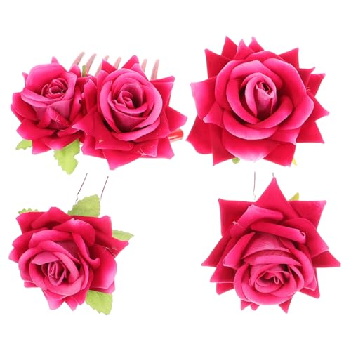 BCOATH 4stücke Haarnadeln Rosenform Elegante Haarclips Für Mädchen Vielseitige Haarschmuck-accessoires Für Hochzeiten Partys Und Besondere Anlässe von BCOATH
