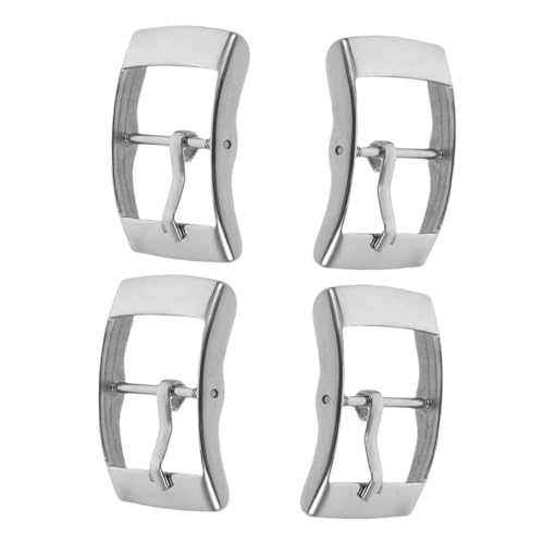 BCOATH 4 Stück Teiliges Edelstahl Uhrarmband Ersatzschließe Kratzfeste Metallband Schnalle Sichere Verbindung Kompatibel mit Verschiedenen Uhren Eleganter Stil für Business und Freizeit von BCOATH