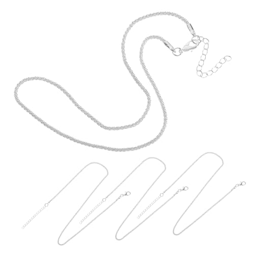 BCOATH 4 Stück Teiliges Glitzer Kettenhalskette Damen Schimmernde Schlüsselbein Kette Leichter Modischer Choker für Abendveranstaltungen Vielseitiges Boho Schmuckaccessoire von BCOATH