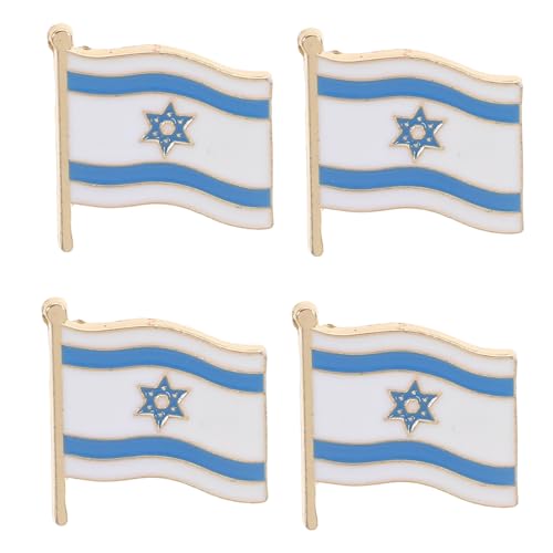 BCOATH 4 Stück Teiliges Israel Flaggen Anstecknadel aus Langlebige Lapel Pins als Israelisches Souvenir für Formelle Kleidung Rucksäcke und Anzüge Patriotisches Party Accessoire von BCOATH