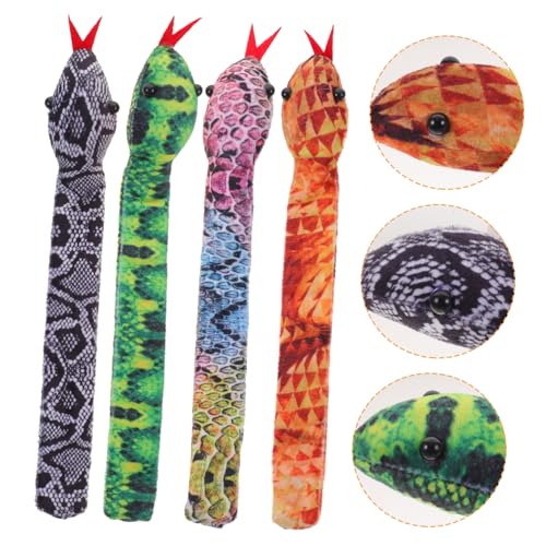 BCOATH 4 Stück Teiliges Schlangen schnapparmband aus Weichem Kuschelige Tierarmbänder für Hautfreundlich Bequem und Praktisch als Geburtstags mitgebsel für Jungen und Mädchen von BCOATH