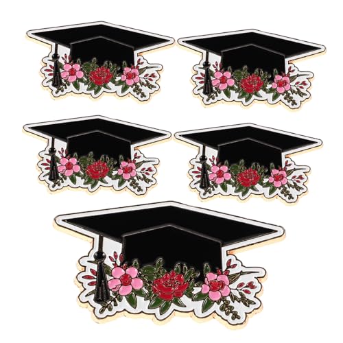 BCOATH 5 Stück Metall Anstecknadeln Abschlussmütze Langlebige Broschen für Abschlussfeier Minimalistisches Design Festliche Accessoires für Absolventen Souvenirs zur Abschlusszeit von BCOATH