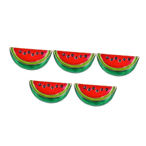 BCOATH 5 Stück Teiliges Wassermelonen broschen Zinklegierung Leichte Langlebige Anstecknadeln für Damen Retro Cardigan Clips Modische Frucht broschen für Kleidung Party schmuck von BCOATH
