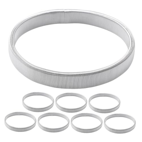 BCOATH 8 Stück Teiliges Elastische Rutschfeste Metallarmbänder mit Flexibler Kratzfestes Verformungsbeständiges Design Stilvolle Draht Verarbeitung Unisex Armbänder für Formelle und von BCOATH