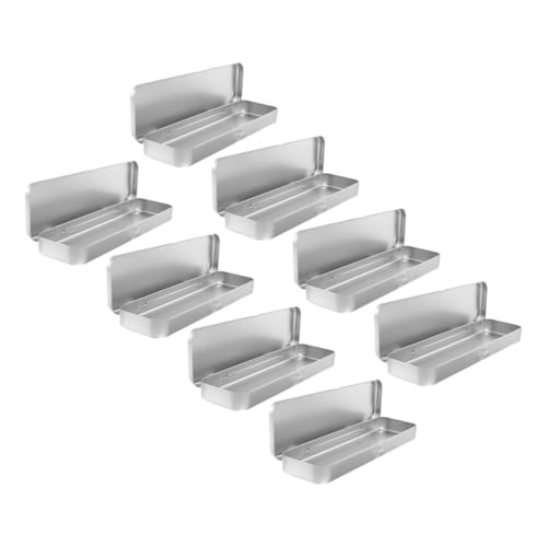 BCOATH 8 Stück Teiliges Rechteckige Stiftebox aus Weißblech Einlagige Metallbox mit Scharnierdeckel Praktischer Büro und Schul Organizer für Stifte Leicht Tragbar und Vielseitig von BCOATH