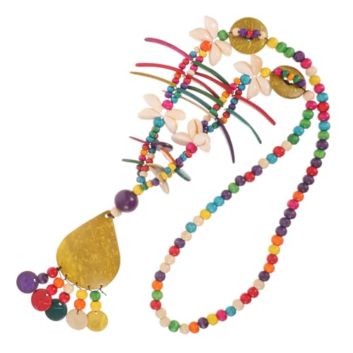 BCOATH Bohemian Halskette Kokosnussperlen für Frauen Lange Farbenfrohe Strandkette für Partys und Alltag Allergiefrei Gelb BCOATH Bohemian Halskette Kokosnussperlen für Frauen Lange Farbenfrohe Strandkette für Partys und Alltag Allergiefrei Gelb von BCOATH