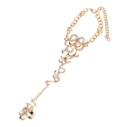 BCOATH Boho Fußkette Damen mit Zehenring Modische Sandalenkette aus Goldenem Legierungs Material Filigranes Hohlmuster Vielseitiger Schmuck für Strand Sommer und Alltag von BCOATH