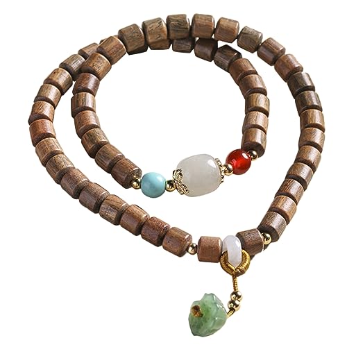 BCOATH Buddha Sandelholz Perlen Armband für Gebet Meditation Handgefertigte Elastische Schmuckkette mit Jade Dekoration Vielseitig für Damen und Herren BCOATH Buddha Sandelholz Perlen Armband für Gebet Meditation Handgefertigte Elastische Schmuckkette mit Jade Dekoration Vielseitig für Damen und Herren von BCOATH