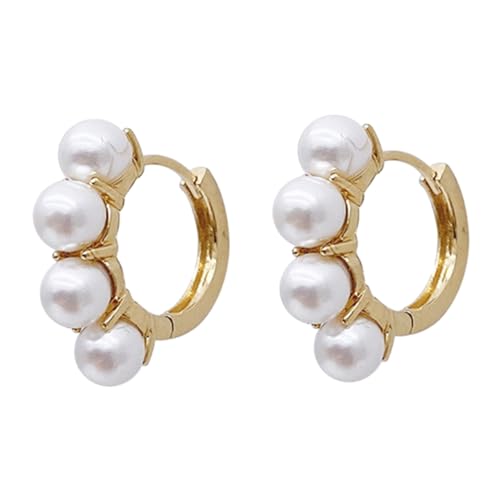 BCOATH Elegante Perlenohrringe Damen Ohrstecker Schlicht Zeitlos Alltags Schmuck Leicht zu Kombinieren für Frauen Geschenkidee Modischer Ohrschmuck von BCOATH