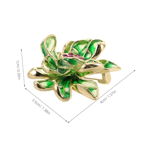 BCOATH Grüne Lotusblüte Brosche Damen Anstecknadel Traditioneller Chinesischer Stil Vielseitige Schuluniform Schmuck Accessoire Fein Gearbeitete Emaille Brosche von BCOATH