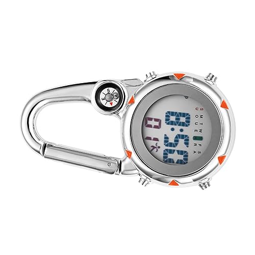 BCOATH Karabiner Uhr Mit Kompass Für Outdoor Quarzuhr Zum Anklipsen Und Langlebig Für Klettern Oder Tauchen von BCOATH