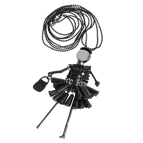 BCOATH Lange Cartoon Halskette für Frauen Witziger Anhänger Schwarz Modischer Schmuck für Partys Reisen und Festivals Leicht und Vielseitig Tragbar von BCOATH
