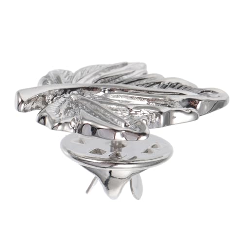 BCOATH Maple Leaf Brosche Silberfarbene Anstecknadel Modisches Suit Ornament Vielseitiger Kleidungsschmuck Elegant und Langlebig für Damen und Herren von BCOATH