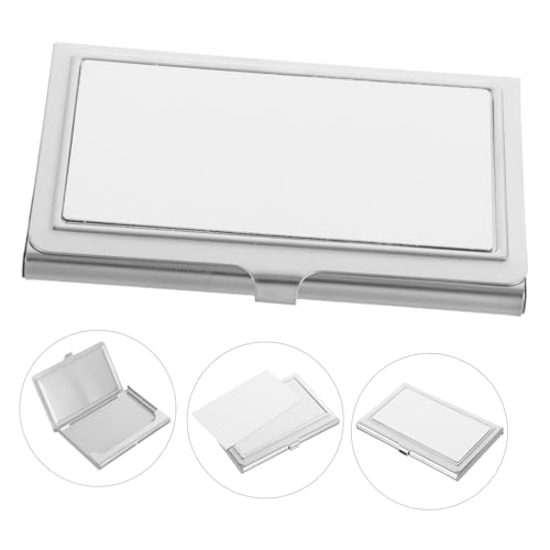 BCOATH Metall Visitenkartenbox Sublimation DIY Metallkartenetui mit Glatter Oberfläche und Rundungen Stabil und Verschleißfest Praktisch für Business und Geschenkgebrauch von BCOATH