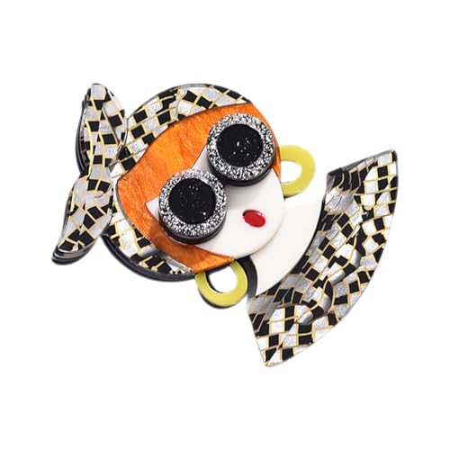 BCOATH Modische Bunte Mädchenbrosche aus Acrylhartem Material Langlebige Anstecknadel für Kleidung Taschen Hüte Stilvolles Brustschmuckaccessoire für Frauen und Mädchen von BCOATH