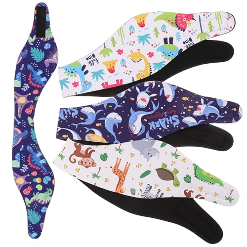 BCOATH 4stücke Schwimmen Stirnband Mit Ohrabdeckungen Neopren-haarschutz Für Pool Und Dusche Verstellbarer Gehörschutz Für Damen Und Herren von BCOATH