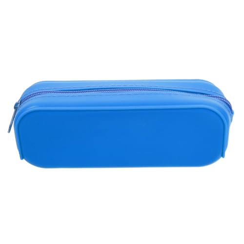 BCOATH Silikon Federmäppchen Große Kapazität Ästhetisches Mäppchen Tragbar Stifteset Organizer für Schule Blau von BCOATH