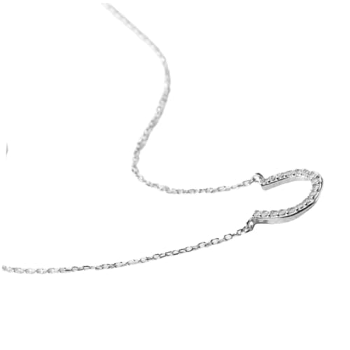 BCOATH Sterlingsilber Pferdehufe Kette Damen U förmige Kurz Halskette Modischer Glücksbringer Charm Schmuck Geschenk für Frauen Mädchen von BCOATH