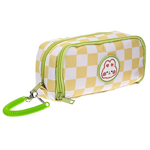 BCOATH Schachbrettstifttasche Tragbare Stiftbehälter Bleistift-Organizer Mit Schachbrettmuster Praktische Multifunktions-schreibwarentasche Kompakte Schülerstifttasche von BCOATH