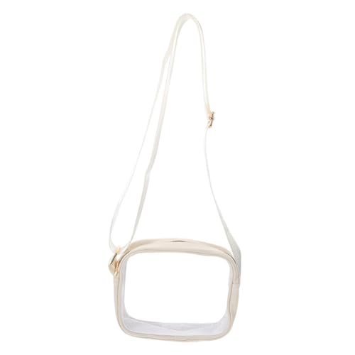 BCOATH Transparente Umhängetasche Klein Verstellbar Klarer Schulterbeutel für Sportveranstaltungen Musikfestivals mit Kartenfach und Handyfach Transparente Tasche für Damen und Herren von BCOATH