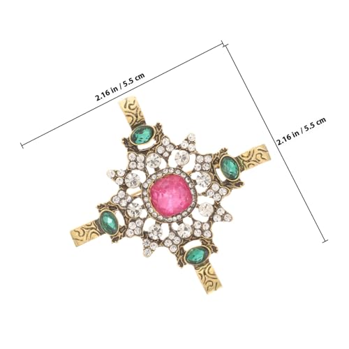 BCOATH Vintage Damen Brosche Barock Stil mit Funkelnden Strasssteinen Zarte Anstecknadel für Kleidung Eleganter Schmuck für Blazer Pullover und Kleider Vielseitige Mode dekoration von BCOATH