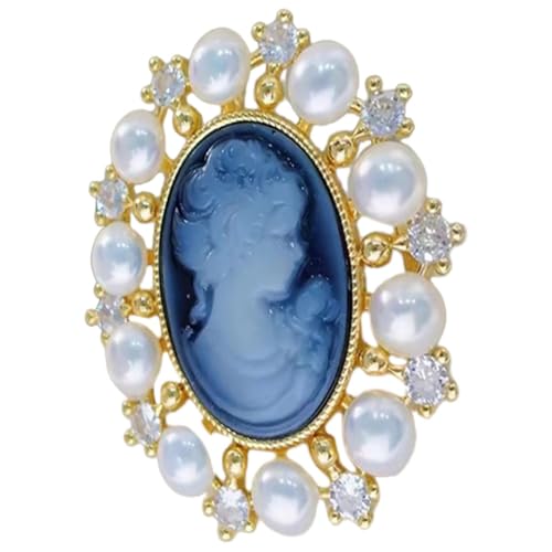 BCOATH Vintage Viktorianische Brosche Pin Damen Elegant mit Perlen Verziert Vielseitige Anstecknadel für Kleidung und Hochzeit Einfach zu Tragen Hochwertiger Schmuck im Barockstil von BCOATH