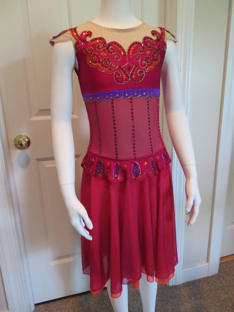 Mädchen Groß/Größe 12 Eistanzkleid - Herbst Spendor von BCSSkatewear