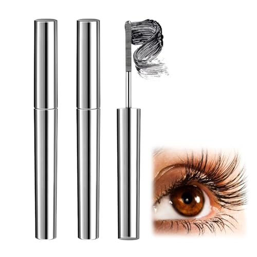 2 Stück Iron Eye Mascara, Schwarzes 3D Curling Eyelash Iron Mascara, Borstenlose Metallwimpernbürste, Gekräuseltes-IroneyeMascara, Langlebig MetallMascara, Nicht Zusammenbackend,Nicht Verschmierend von BCYSNR