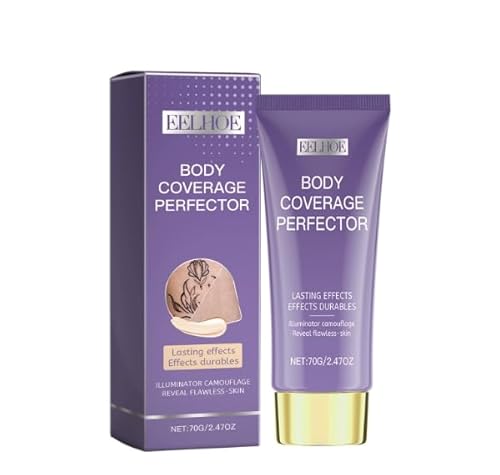 Body Coverage Perfector,70 G Körper Make Up Wasserfest, Besenreiser Abdecken, Doppelbandage Luftkissen Puderquaste, Ganzer Körper Hautnarben-Concealer, Wasserdicht und Schweißfest, für Damen von BCYSNR