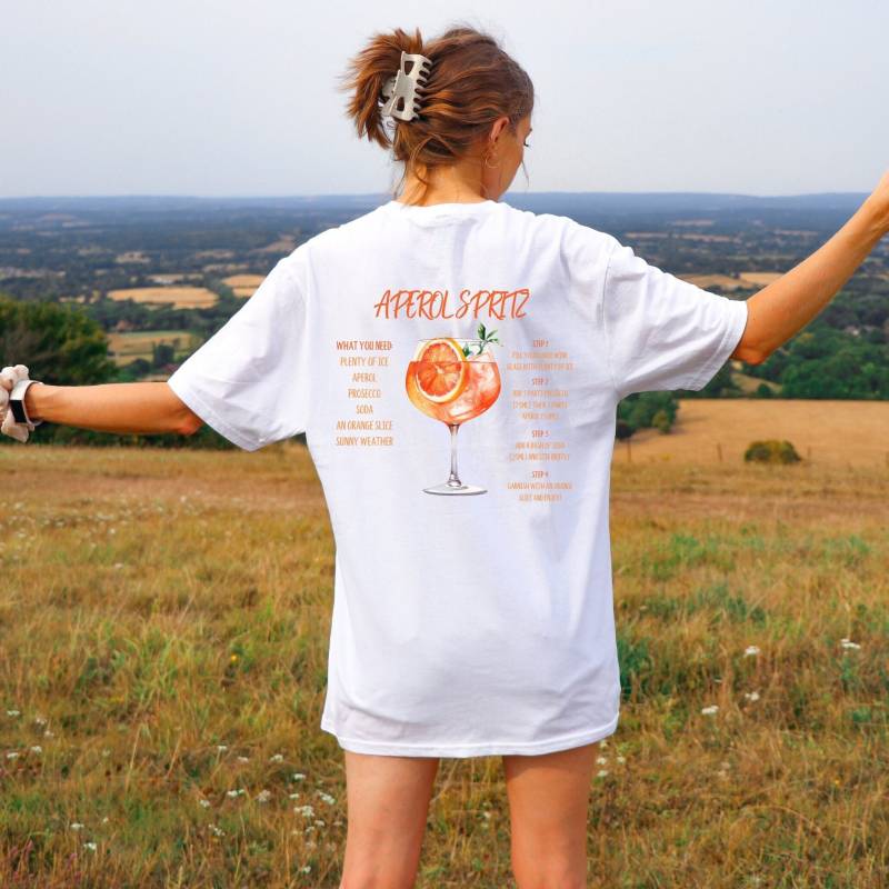 Aperol Spritz Recipe Tshirt For Aperol Lovers Gift Best Friend Or Mom As A Birthday Bridal Party Group Shirt Woman von BCsUniqueBoutique
