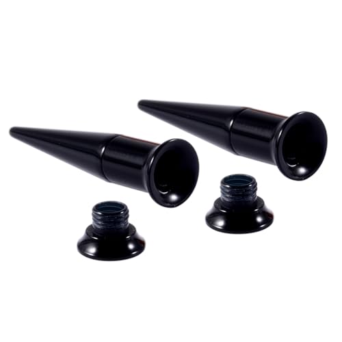 BCughia 2 Stück Acryl Ohr Plug 5mm Ohr Plug Damen Schwarz Acryl Ohrdehnungsset Tunnel Ohrringe Set, Schwarz von BCughia