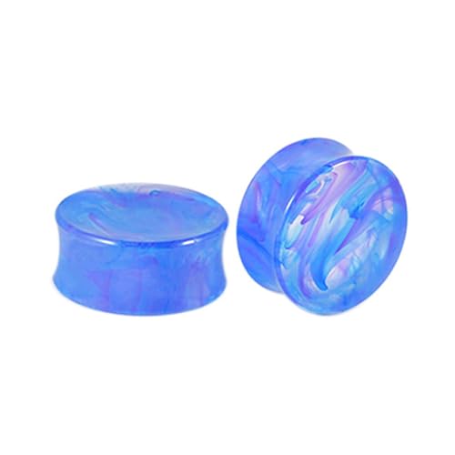 BCughia 2 Stück Acryl Piercing Tunnel 14mm Ohr Plug Männer Blauer Stopfen Ohrring Tunnel Set, Blau BCughia 2 Stück Acryl Piercing Tunnel 14mm Ohr Plug Männer Blauer Stopfen Ohrring Tunnel Set, Blau von BCughia