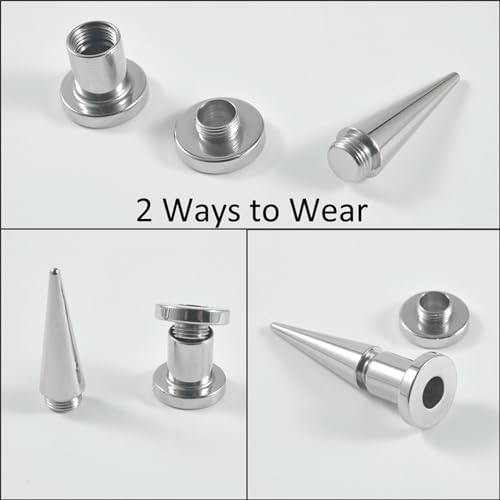 BCughia 2 Stück Edelstahl Ohr Plug 10mm Damen Ohrringe Tunnel Runde Form Tunnel Ohr Set, Silber von BCughia