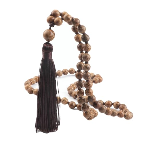 BCughia Armband Perlen Männer, 8MM Holz Perlen Armband mit Quasten, Armband Perlen Lang BCughia Armband Perlen Männer, 8MM Holz Perlen Armband mit Quasten, Armband Perlen Lang von BCughia
