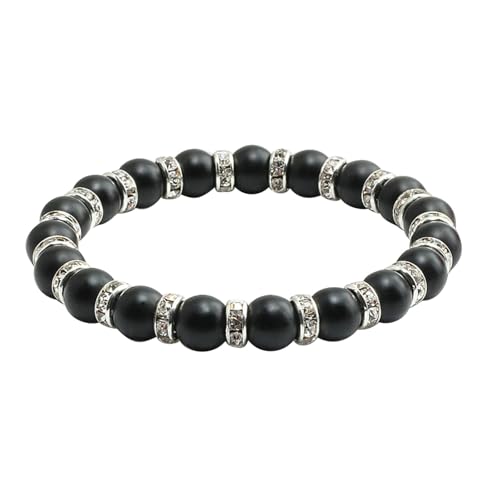 BCughia Damen Armband Chakra, 8MM Matt Stein Armband Zirkonia, Herren Armband Elastisch BCughia Damen Armband Chakra, 8MM Matt Stein Armband Zirkonia, Herren Armband Elastisch von BCughia