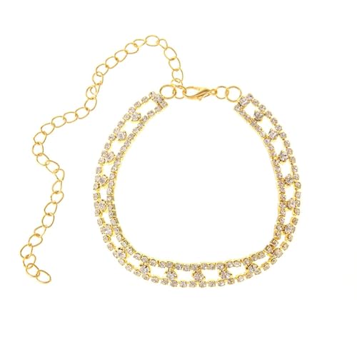 BCughia Fußkette Damen Sommer, Fußkettchen Gold Hohl Kette mit Zirkonia Fussketten für Damen 21+10cm BCughia Fußkette Damen Sommer, Fußkettchen Gold Hohl Kette mit Zirkonia Fussketten für Damen 21+10cm von BCughia
