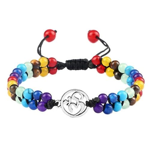 BCughia Herren Armband Perlen, 4MM Doppelschicht Perle Armband, Armband Damen Verstellbarer 17-28CM von BCughia