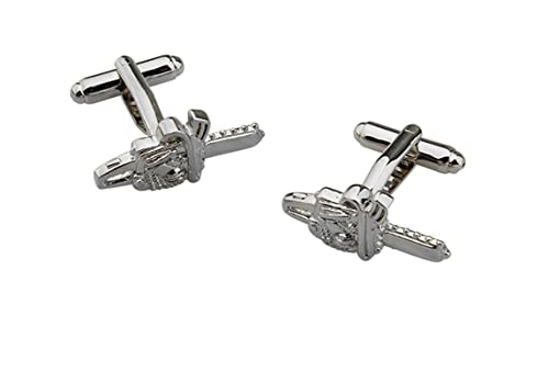 BCughia Manchettenknoepfe Klein, Manschettenknöpfe Silber Silber Kupfer Säge Design Manschettenknöpfe zur Hochzeit Neujahr 25x12mm von BCughia