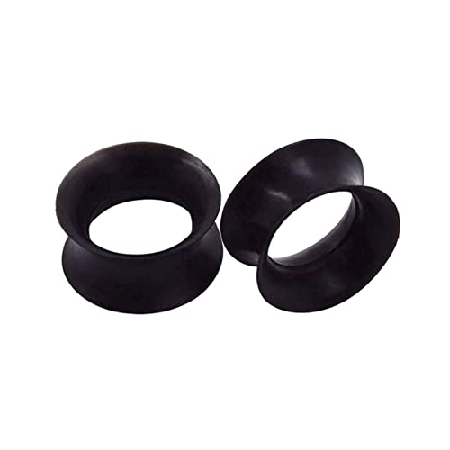 BCughia Ohr Plug, Ohr Tunnel Herren 1 Paare(2 Stück) 1"(25mm) Tunnels für Damen und Herren Schwarz Silikon Reifendesign Valentinstag von BCughia