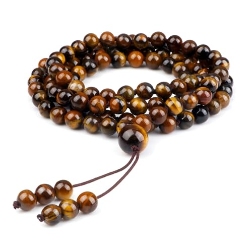 BCughia Perlen Armband Damen, 6MM Tigerauge Armband, Herren Armband Elastisch BCughia Perlen Armband Damen, 6MM Tigerauge Armband, Herren Armband Elastisch von BCughia