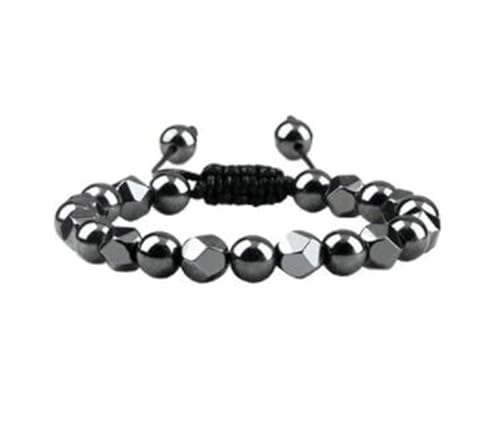 BCughia Perlen Armband Damen, 8MM Hämatit Armband, Armband Männer Verstellbar 17-28CM BCughia Perlen Armband Damen, 8MM Hämatit Armband, Armband Männer Verstellbar 17-28CM von BCughia