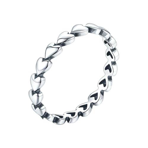 BCughia Trauringe Weißgold 375, Verlobungsring Echtgold Damen Herz Form Eheringe FreundschaftsRinge Gr 56 von BCughia