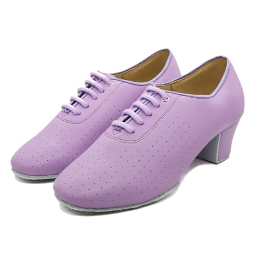 BD Dance Damen Latin Dance Teaching Practice Shoes Breathable Perforated Leather Oxford Professional Ballroom Dancing Oxford #T1-B, violett, 38.5 EU BD Dance Damen Latin Dance Teaching Practice Shoes Breathable Perforated Leather Oxford Professional Ballroom Dancing Oxford #T1-B, violett, 38.5 EU von BD Dance