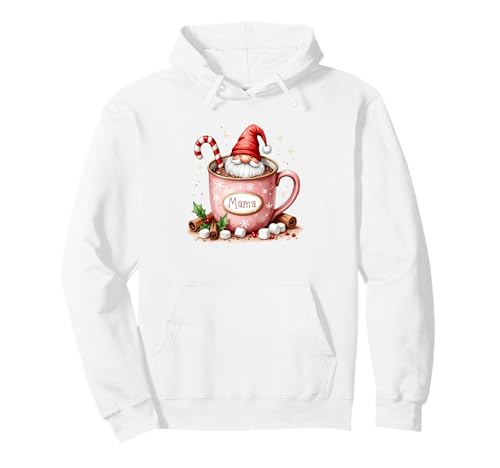Mama Christmas Santa Personalisierter Name Pullover Hoodie von BDAZ