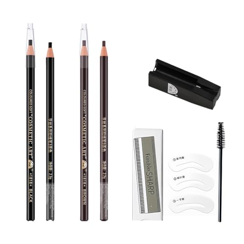 BDEPSTR Eyebrow Pencil, Mehrfarbiger Augenbrauenstift für betonte und exakt definierte Augenbrauen, Geeignet für Make-up, Rollenspiele und andere Anlässe von BDEPSTR