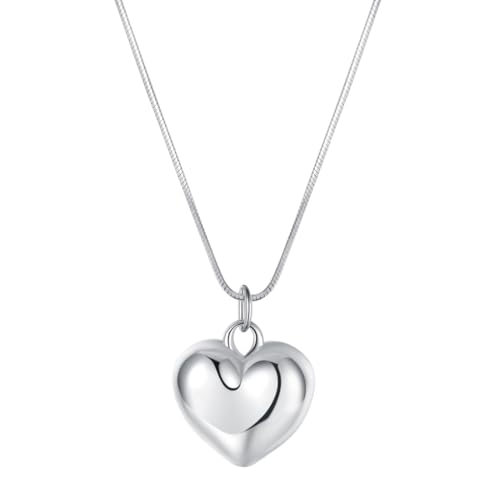 BDEPSTR Herz Choker Halskette, Große Herz-Anhänger-Halskette, für Mädchen, Frauen, Kette Gold für Damen, Vergoldete Schlangen Kette BDEPSTR Herz Choker Halskette, Große Herz-Anhänger-Halskette, für Mädchen, Frauen, Kette Gold für Damen, Vergoldete Schlangen Kette von BDEPSTR