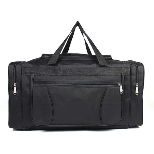 Herren Reisetaschen Handgepäck Große Reisetasche Kapazität Wochenendtasche Fitnesstasche(Black-M) von BDFJEDS