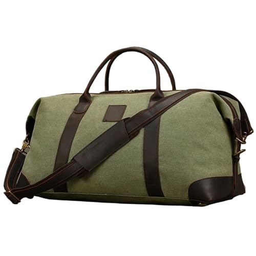 Leder Große Kapazität Taschen Männer Frauen Reise Handtaschen Männlich Weiblich Weekender Tasche Schulter(Yellow1) von BDFJEDS